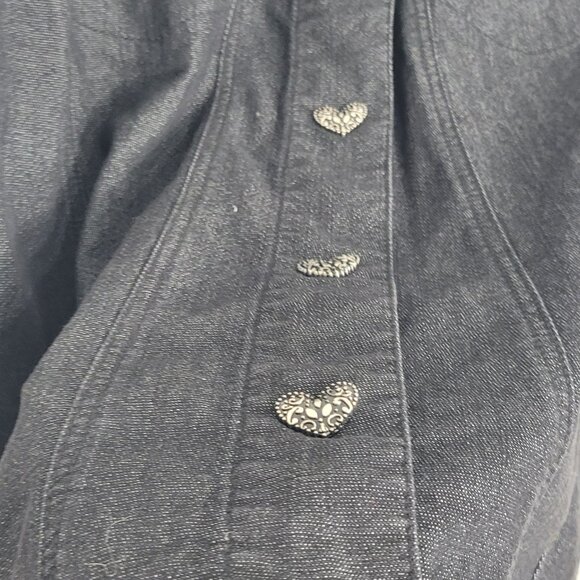 Penningtons Women's Black Jean Jacket Cotton Blend Pockets Denim Plus Size X - Picture 5 of 12